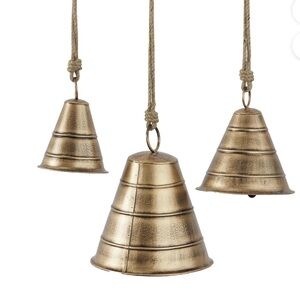 Rustic Bronze Cowbells – Set of 3 – Tibetan-Inspired